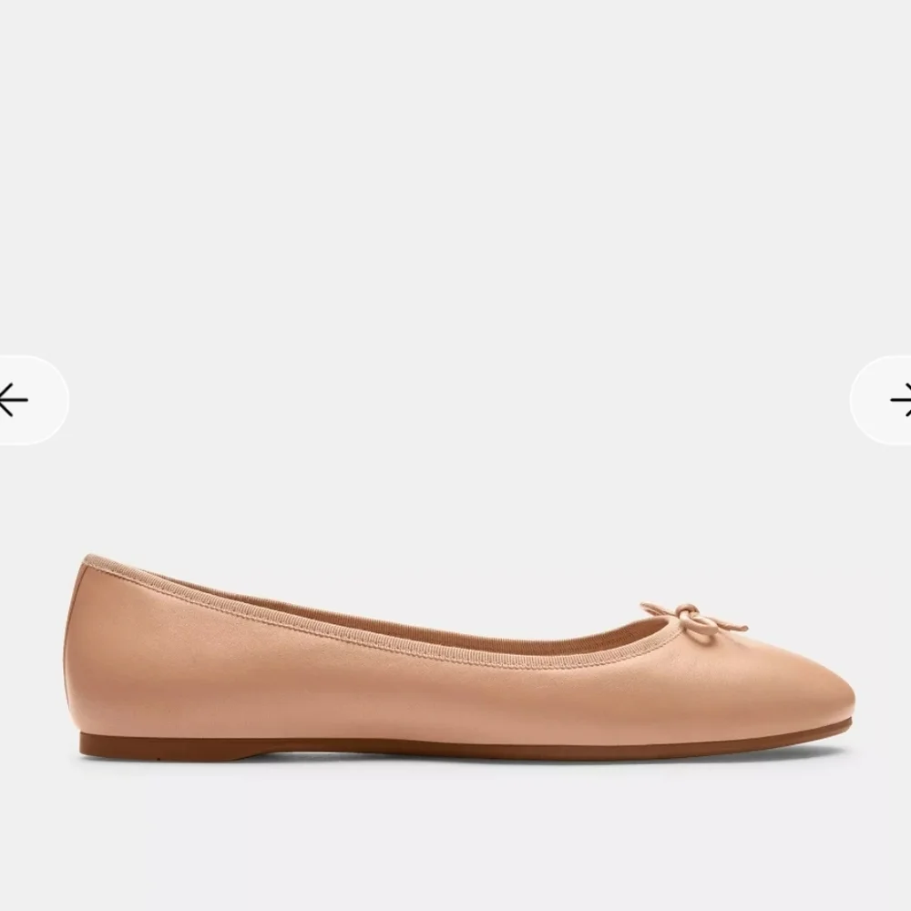 Coach Abigail Smooth Leather Ballet Flats Classic Casual Neutral Beechwood 9.5